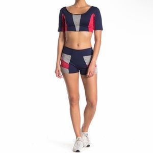 Free People FP Movement Colorblock Active Set, Cropped Top, High-Waisted Legging